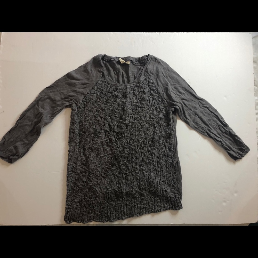 Anthropologie scoop neck taupe colored sweater